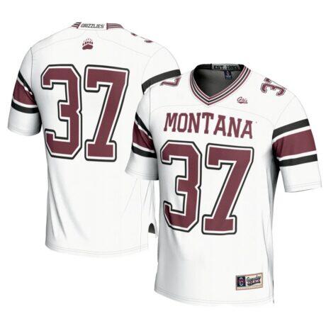 #37 Montana Grizzlies GameDay Greats Football Jersey - White - Front View