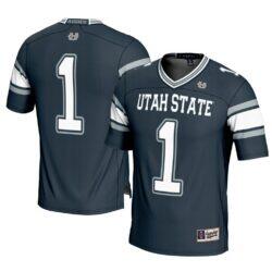 #1 Utah State Aggies GameDay Greats Football Jersey - Navy - Front View