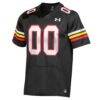 Maryland Terrapins Under Armour Pick-A-Player NIL Replica Football Jersey - Black - Side View