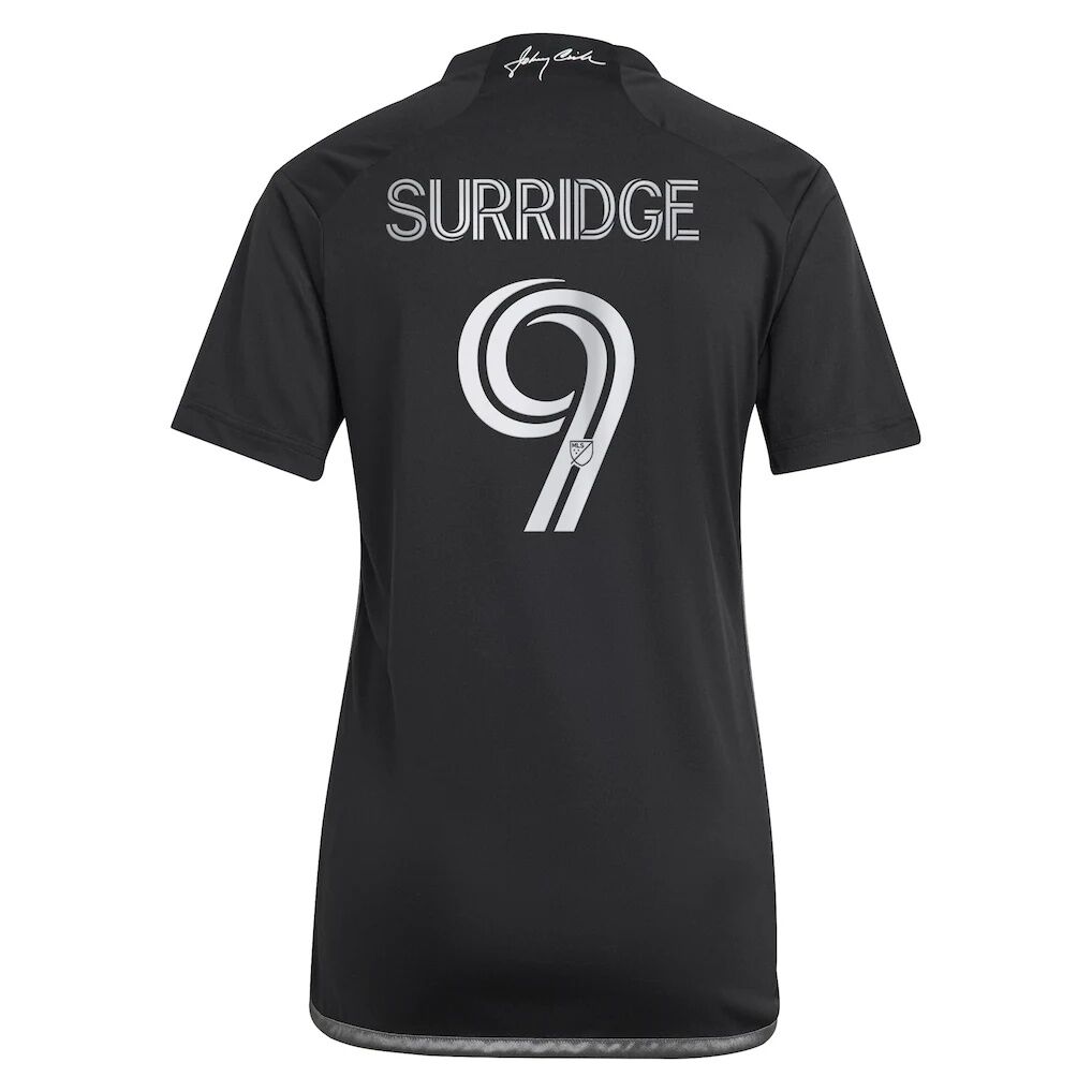 Sam Surridge Nashville SC adidas Women's 2023 Man In Black Kit Replica Player Jersey