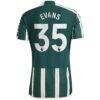 Jonny Evans Manchester United adidas 2023/24 Away Authentic Player Jersey - Green - Detail View