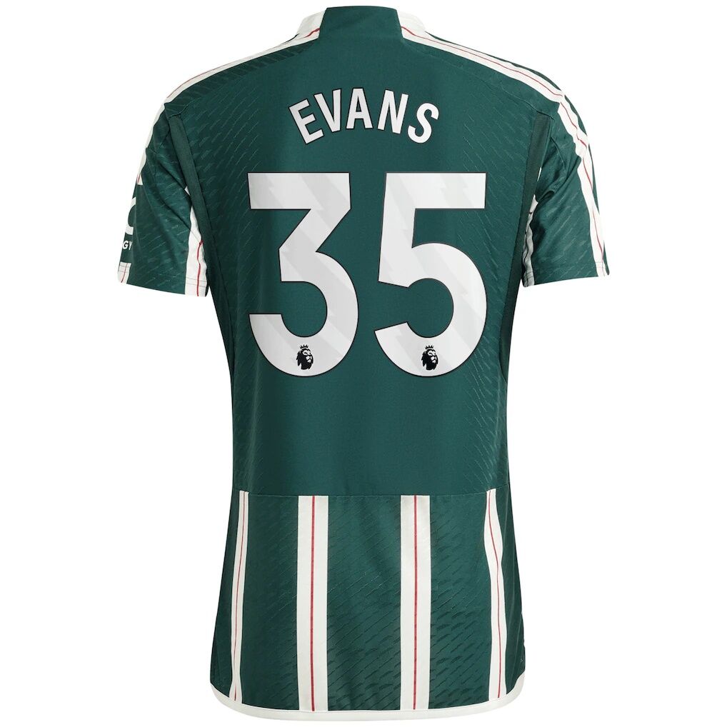 Jonny Evans Manchester United adidas 2023/24 Away Authentic Player Jersey
