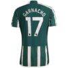 Alejandro Garnacho Manchester United adidas 2023/24 Away Authentic Player Jersey - Green - Detail View