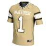 #1 Wake Forest Demon Deacons GameDay Greats Youth Football Jersey - Gold - Side View