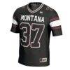 #37 Montana Grizzlies GameDay Greats Youth Football Jersey - Black - Side View