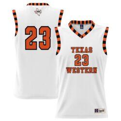 UTEP Miners GameDay Greats Youth Throwback Basketball Jersey - White - Front View