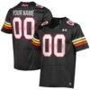 Maryland Terrapins Under Armour Custom Replica Football Jersey - Black - Front View