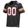Maryland Terrapins Under Armour Custom Replica Football Jersey - Black - Side View