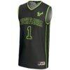#1 South Florida Bulls GameDay Greats Unisex Lightweight Basketball Jersey - Black - Side View
