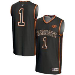 #1 Oklahoma State Cowboys GameDay Greats Unisex Lightweight Basketball Jersey - Black - Front View
