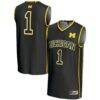 #1 Michigan Wolverines GameDay Greats Youth Lightweight Basketball Jersey - Black - Front View