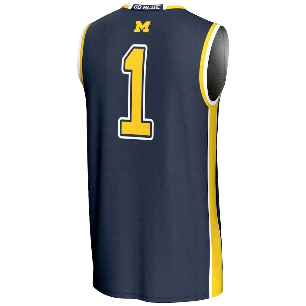 #1 Michigan Wolverines GameDay Greats Unisex Lightweight Basketball Jersey