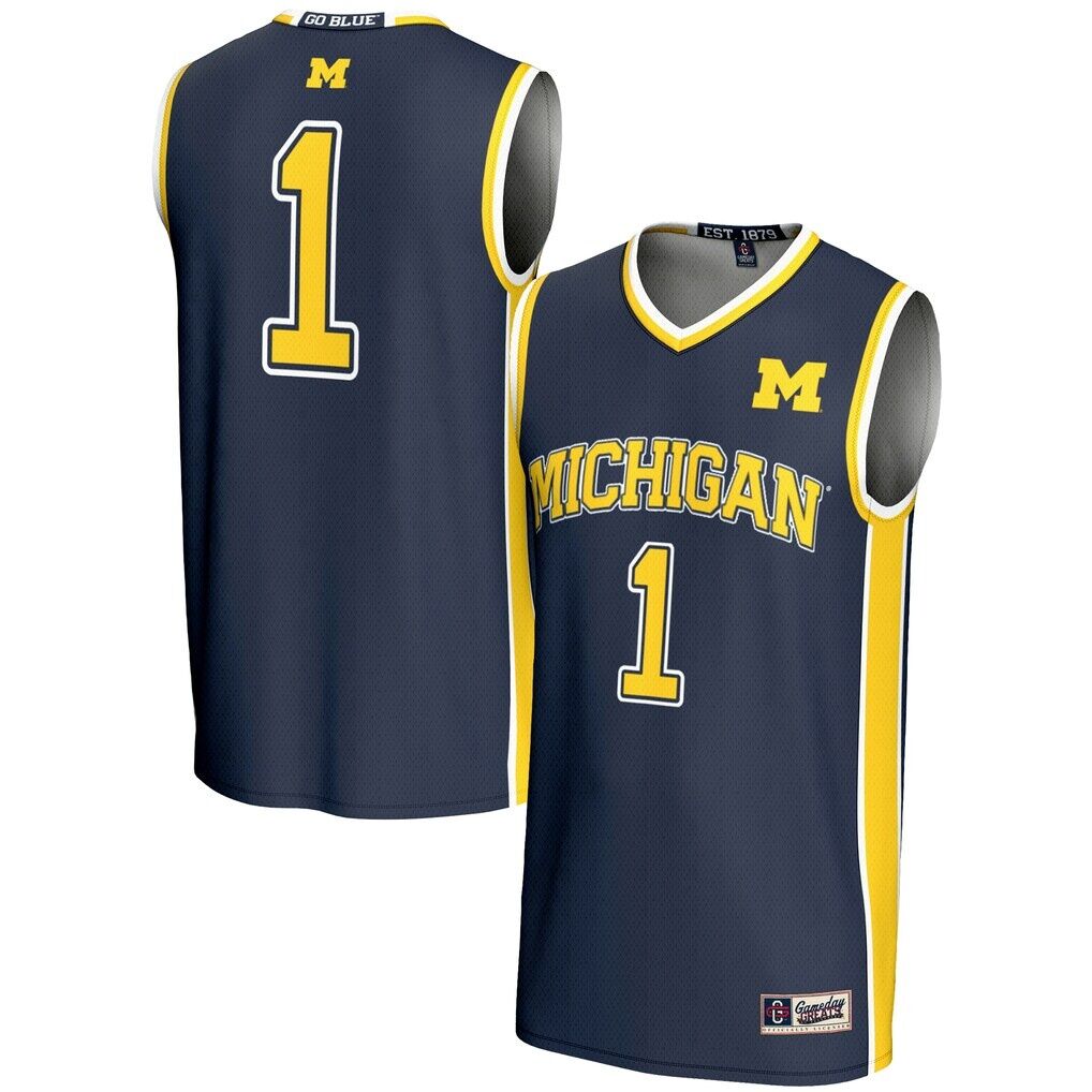 #1 Michigan Wolverines GameDay Greats Unisex Lightweight Basketball Jersey