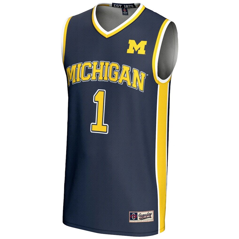 #1 Michigan Wolverines GameDay Greats Unisex Lightweight Basketball Jersey