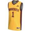 #1 Minnesota Golden Gophers GameDay Greats Unisex Lightweight Basketball Jersey - Gold - Side View