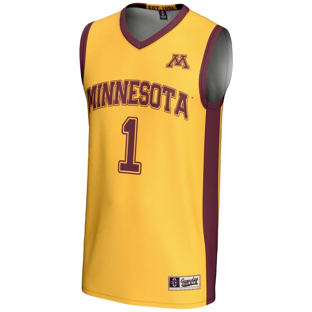 #1 Minnesota Golden Gophers GameDay Greats Unisex Lightweight Basketball Jersey