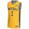 #1 Missouri Tigers GameDay Greats Unisex Lightweight Basketball Jersey - Gold - Side View