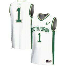 #1 South Florida Bulls GameDay Greats Youth Lightweight Basketball Jersey - White - Front View