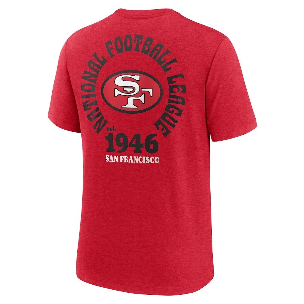 San Francisco 49ers Nike Rewind 2-Hit Tri-Blend T-Shirt - Scarlet