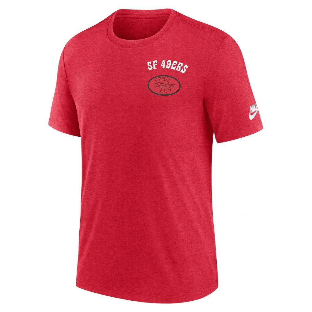 San Francisco 49ers Nike Rewind 2-Hit Tri-Blend T-Shirt - Scarlet