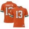 Gino Torretta Miami Hurricanes Heisman Football Jersey - Orange - Front View