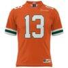 Gino Torretta Miami Hurricanes Heisman Football Jersey - Orange - Side View