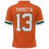 Gino Torretta Miami Hurricanes Youth Heisman Football Jersey - Orange - Detail View