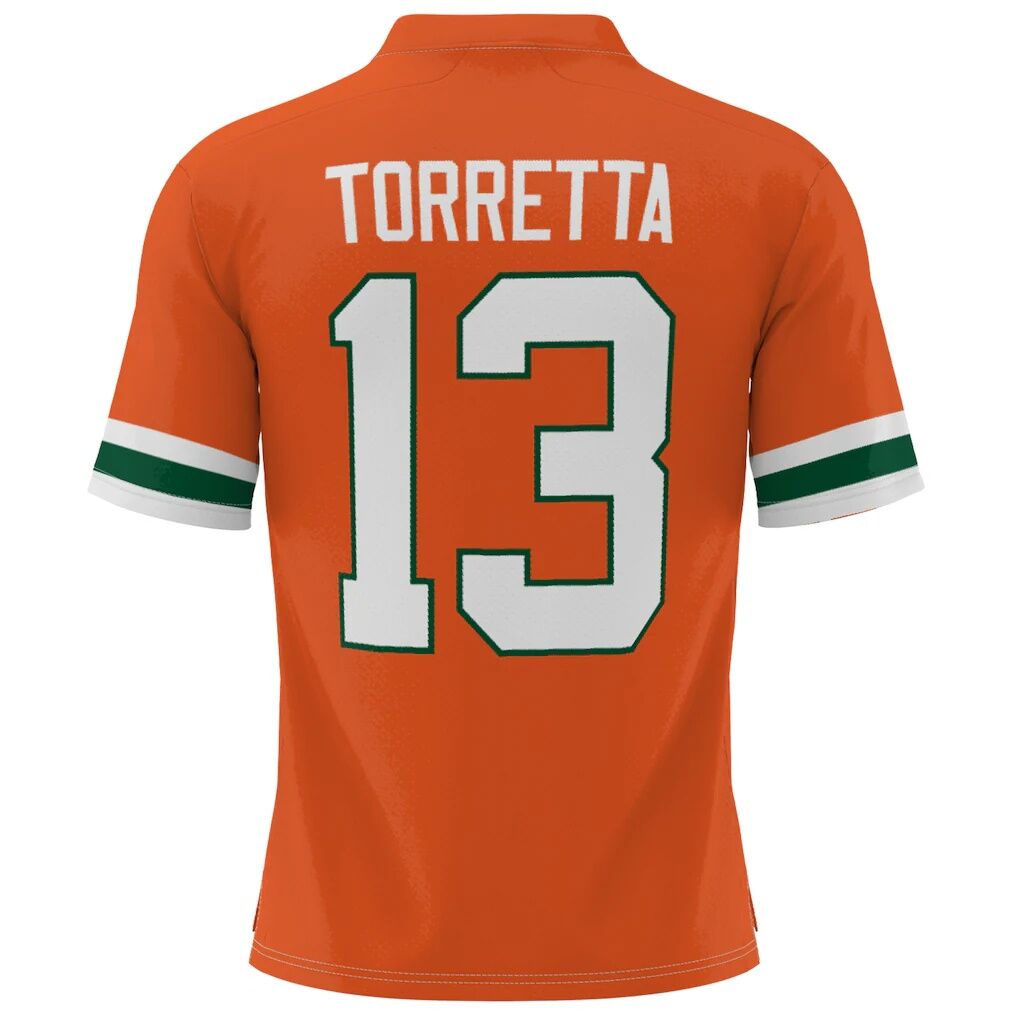 Gino Torretta Miami Hurricanes Youth Heisman Football Jersey