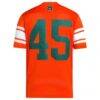 #45 Miami Hurricanes adidas Football Icon Premier Jersey - Orange - Detail View