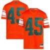 #45 Miami Hurricanes adidas Football Icon Premier Jersey - Orange - Front View