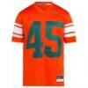 #45 Miami Hurricanes adidas Football Icon Premier Jersey - Orange - Side View