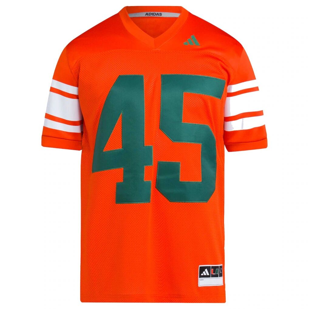 #45 Miami Hurricanes adidas Football Icon Premier Jersey