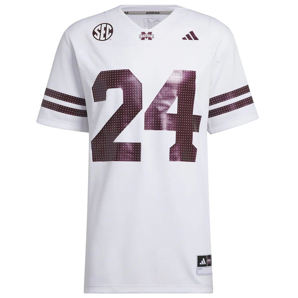 Mississippi State Bulldogs adidas White Out Jersey