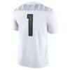 #1 Oregon Ducks Nike Game Jersey - White - Detail View