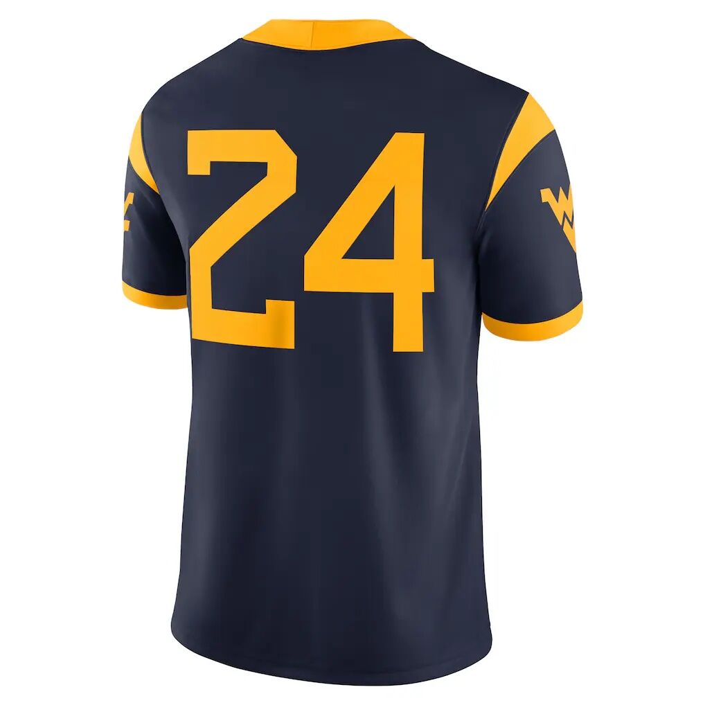 #24 West Virginia Mountaineers Nike Game Jersey