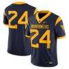 #24 West Virginia Mountaineers Nike Game Jersey - Navy - Front View