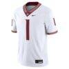 #1 Florida State Seminoles Nike Game Jersey - White - Side View