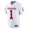 #1 Oklahoma Sooners Jordan Brand Game Jersey - White - Side View