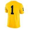 #1 Michigan Wolverines Jordan Brand Alternate Game Jersey - - Detail View