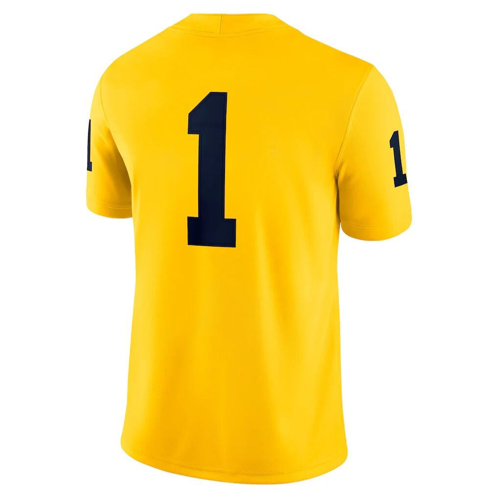 #1 Michigan Wolverines Jordan Brand Alternate Game Jersey - Maize