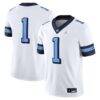 #1 North Carolina Tar Heels Jordan Brand Alternate Game Jersey - White - Front View