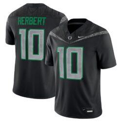 Justin Herbert Oregon Ducks Nike Alumni Game Jersey - Black - Front View