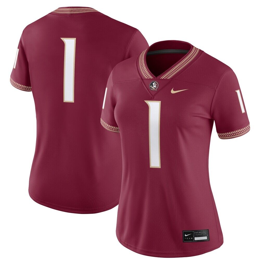 #1 Florida State Seminoles Nike Women's Game Jersey - Garnet