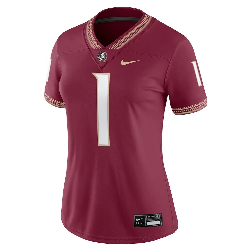 #1 Florida State Seminoles Nike Women's Game Jersey - Garnet