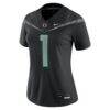 #1 Oregon Ducks Nike Women's Game Jersey - Black - Side View