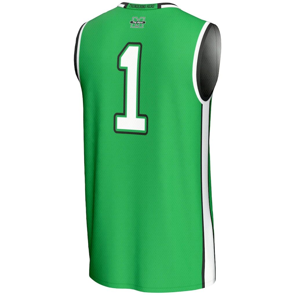 #1 Marshall Thundering Herd GameDay Greats Lightweight Basketball Fashion Jersey - Kelly Green