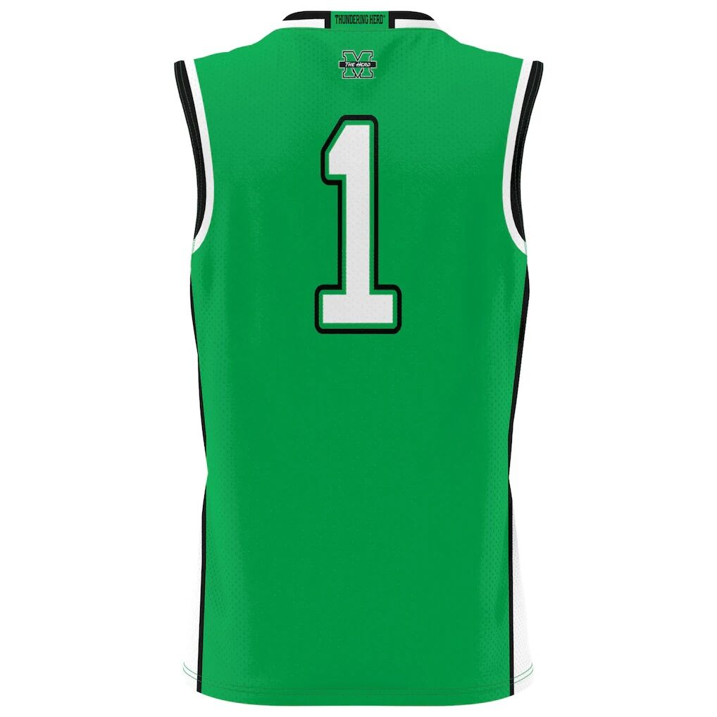 #1 Marshall Thundering Herd GameDay Greats Youth Lightweight Basketball Fashion Jersey - Kelly Green