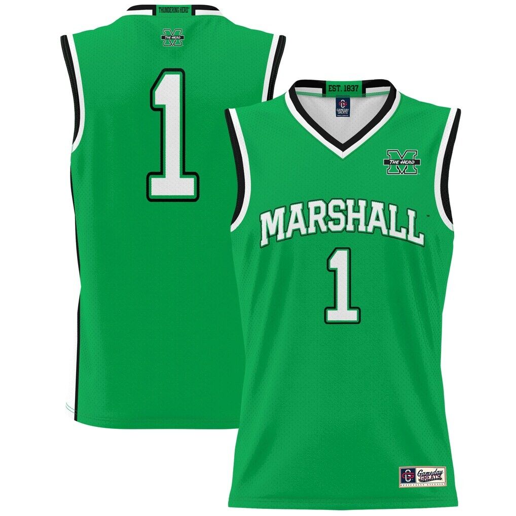 #1 Marshall Thundering Herd GameDay Greats Youth Lightweight Basketball Fashion Jersey - Kelly Green