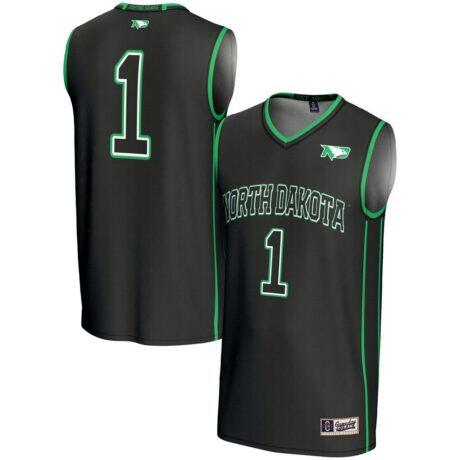 #1 North Dakota GameDay Greats Youth Lightweight Basketball Fashion Jersey - Black - Front View