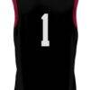 #1 UMass Minutemen GameDay Greats Lightweight Basketball Jersey - Black - Detail View